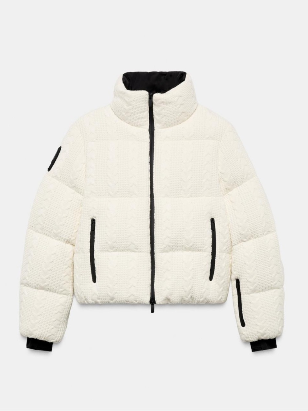 ZARA SKI SHEARLING QUILTED ANORAK 80% DOWN 20% FEATHER WINTER COAT ECRU 8073/047